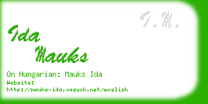 ida mauks business card